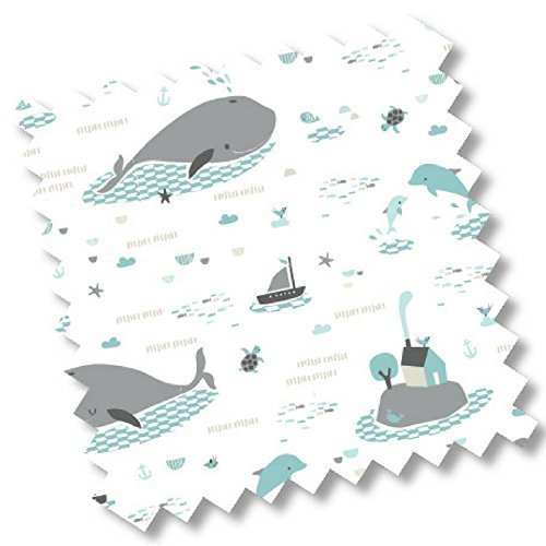 Kinderwagenauflage "Save The Whales"- 34 x 84 cm